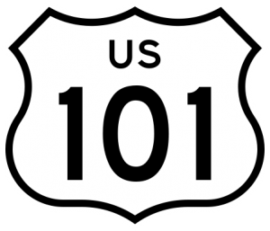 U.S. Highway 101 sign